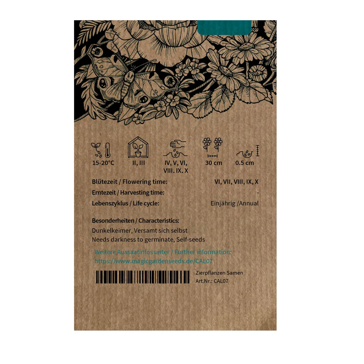 Hellgelbe Ringelblume 'Lemon Cream' (Calendula officinalis) Samen