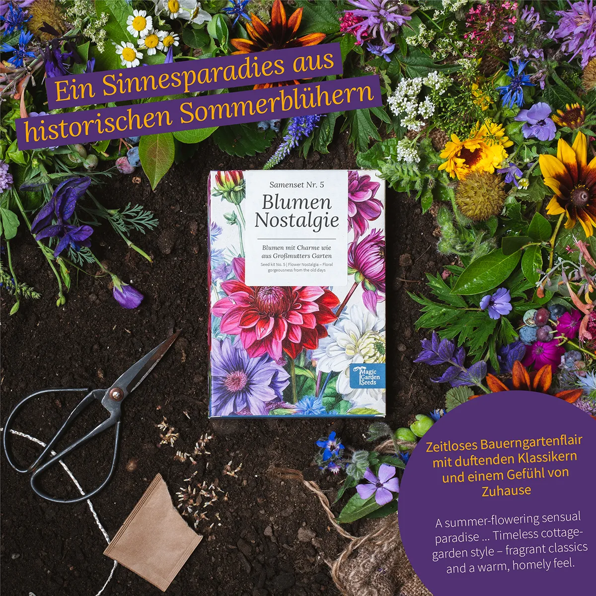 Blumen Nostalgie wie aus Großmutters Garten - Samenset Nr. 5