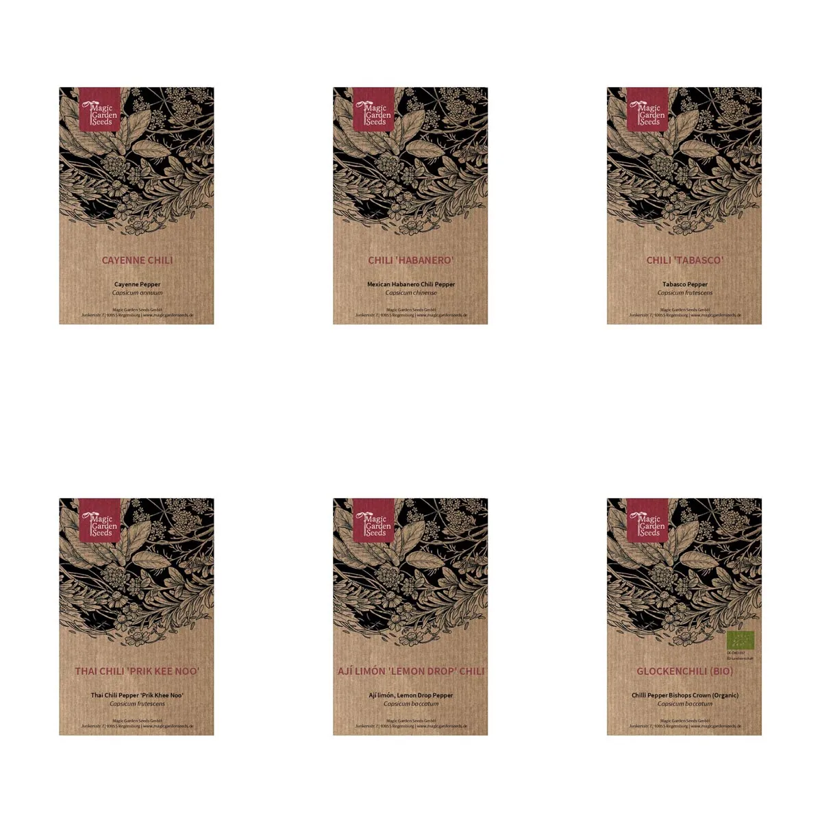 Berühmte Chilis - Samen-Geschenkset