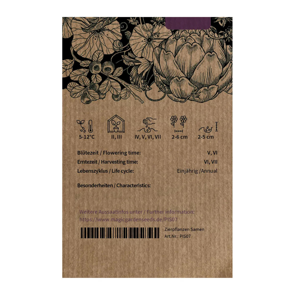 Erbse 'Corne de Belier' (Pisum sativum) Samen