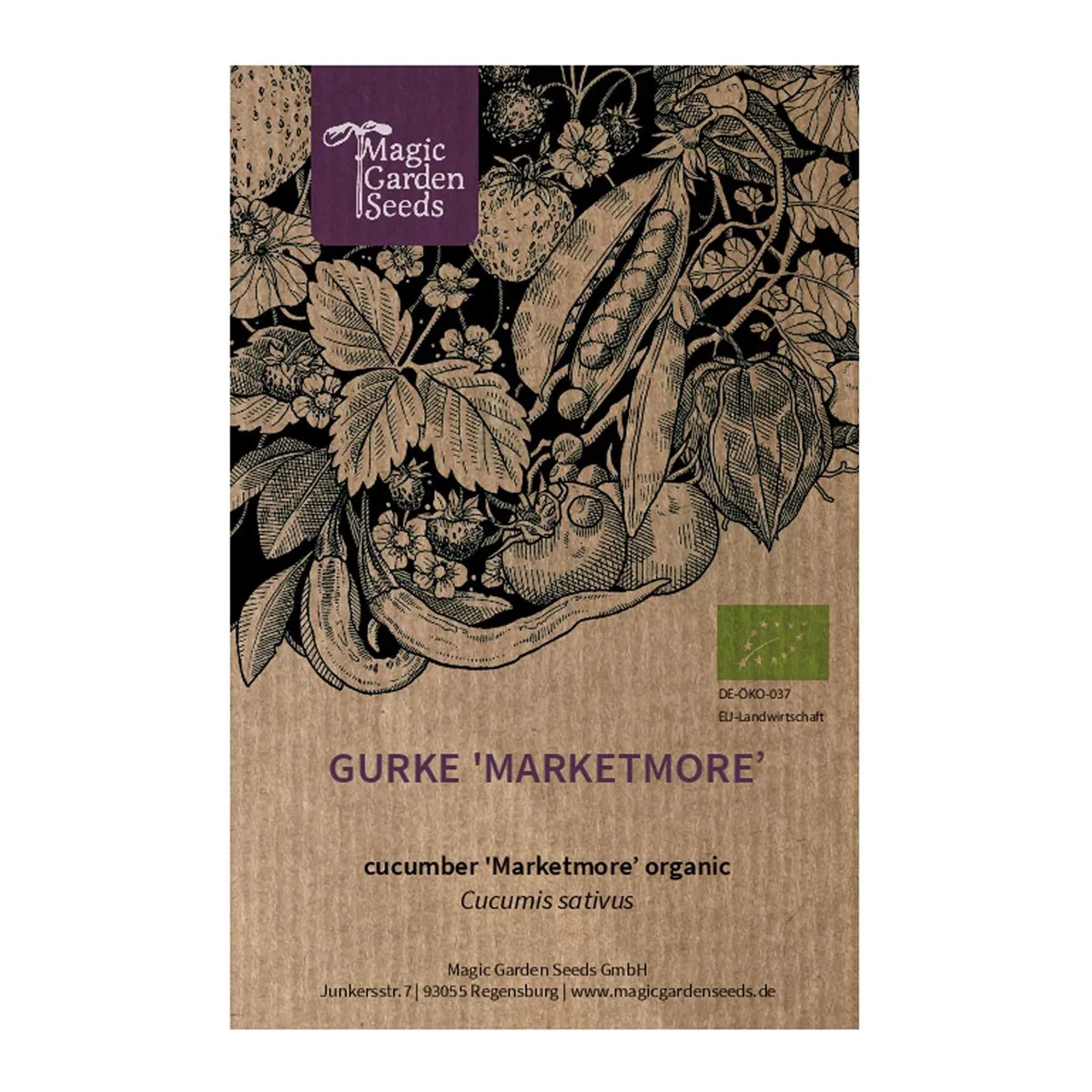 Gurke 'Marketmore’ (Cucumis sativus) Bio Saatgut